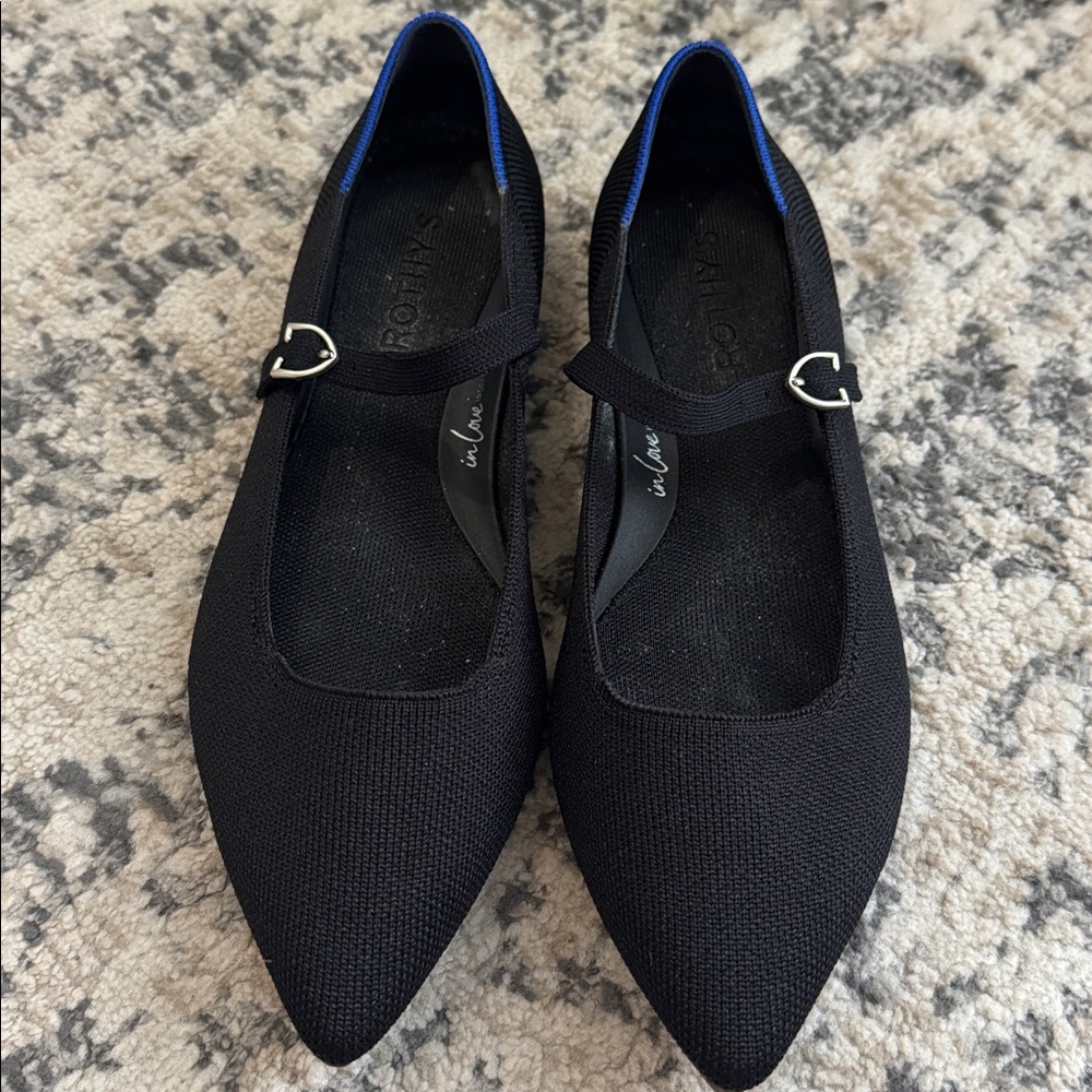 Rothys the Point Mary Jane II, Black